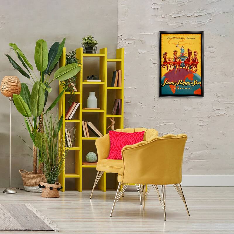Stupell Antique Drink Bottle Advertisement Framed Floater Canvas Wall Art Design By Marcus Jules
