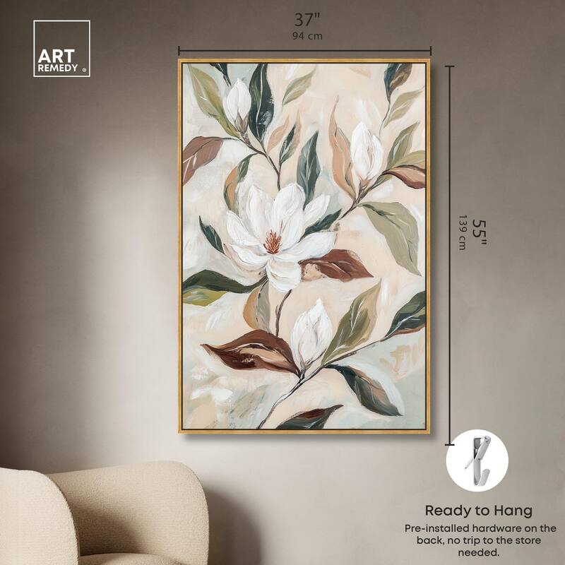 Soft Magnolia I Canvas by Art Remedy