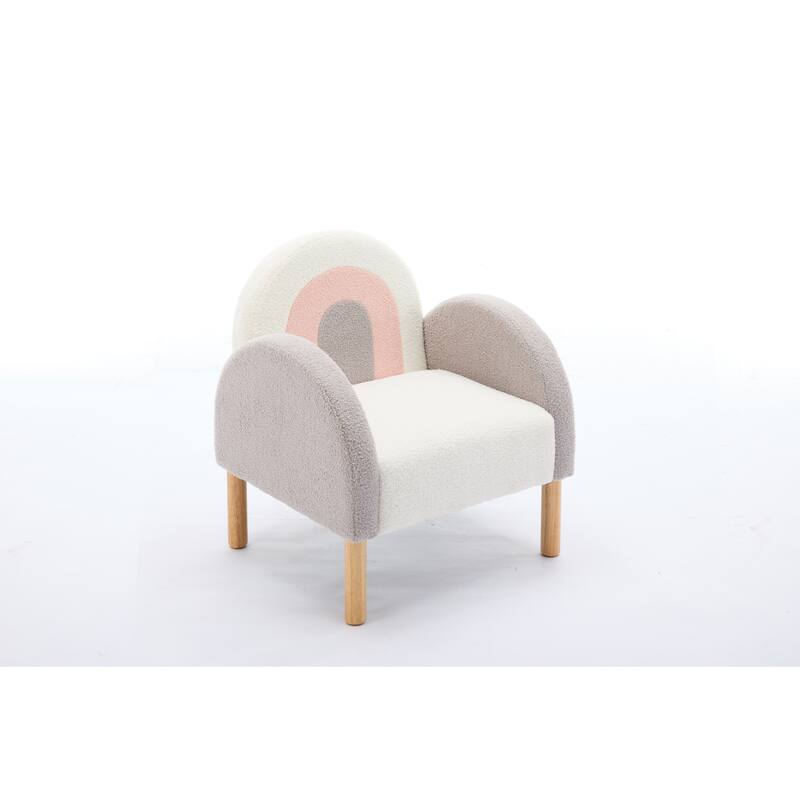 Multi-Color Polyester Blend Accent Chair with Armrests and Cushion - 26.30"W x 27.10"D x 31.10"H