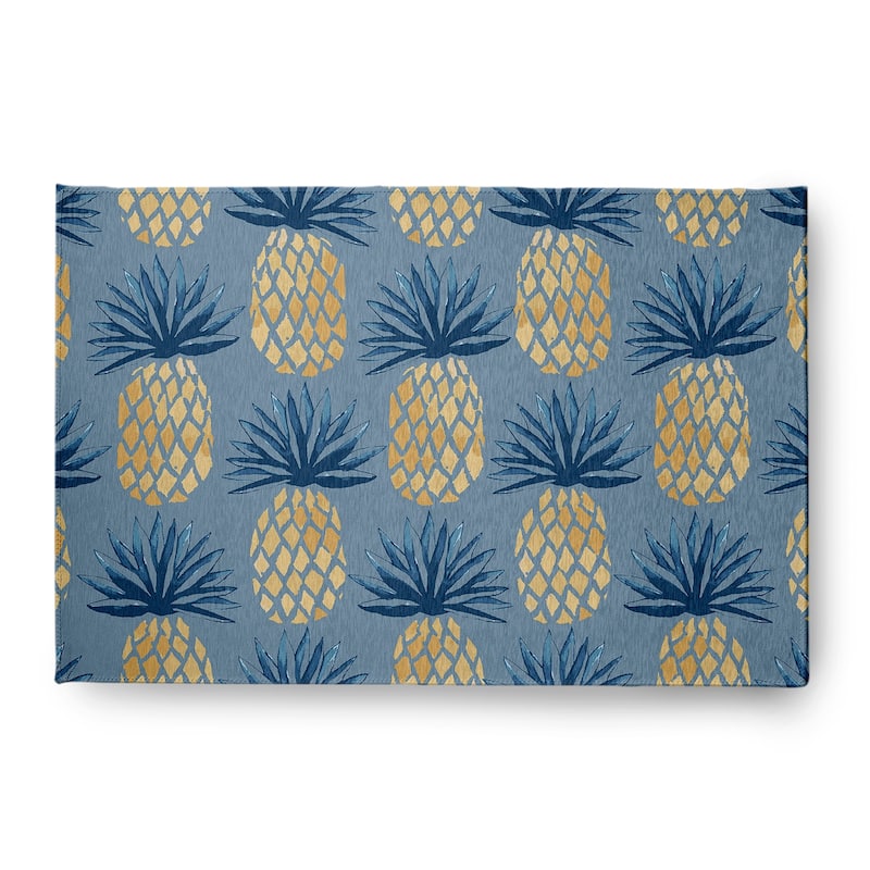Pineapple Stripes Indoor/Outdoor Rug - Dusty Smoke - 4' x 6'