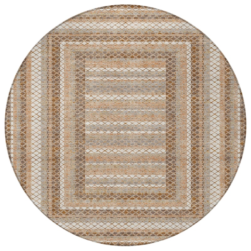 HomeRoots Geometric Transitional Rectangle Outdoor Rug