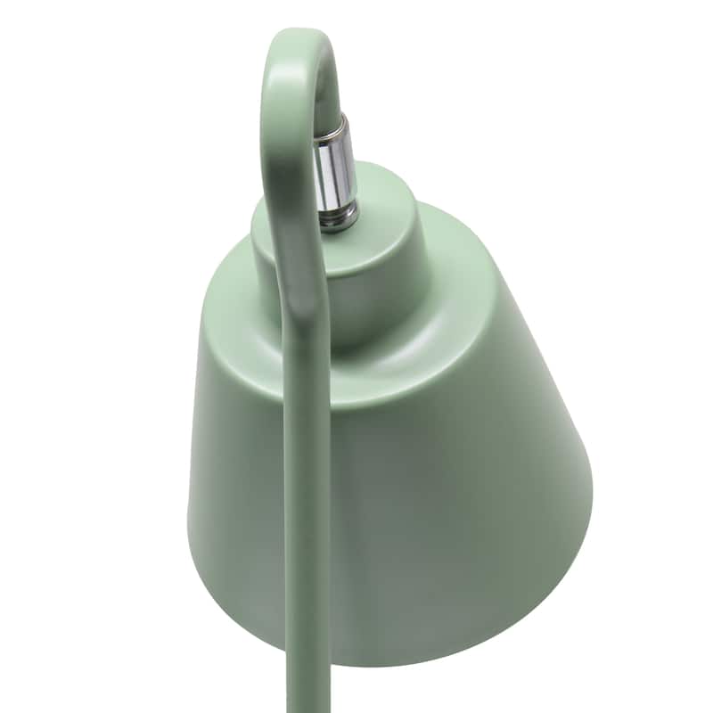 Modern Metal Desk Lamp with Dual USB Charging Ports Adjustable Arm Multiple Colors - 7.28” x 5.60” x 16”