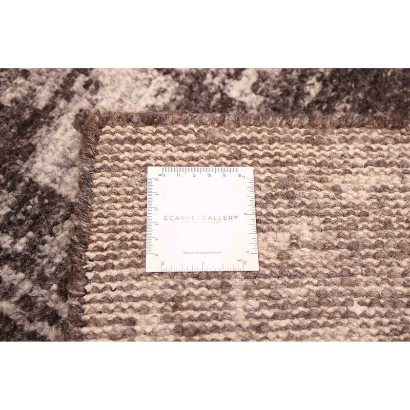 ECARPETGALLERY Hand-knotted Elysian Dark Grey Wool Rug - 8'1 x 10'0