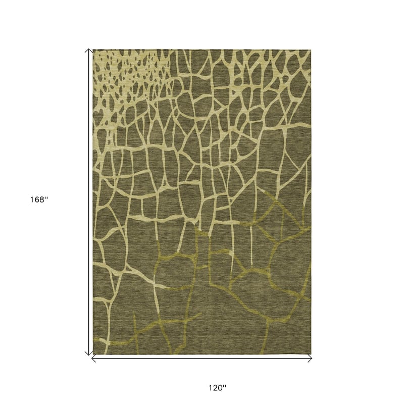 HomeRoots Abstract Transitional Rectangle Outdoor Rug