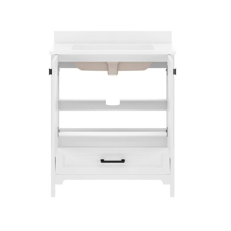 Bathroom Vanity with Undermount Sink, Cabinet, and Drawer