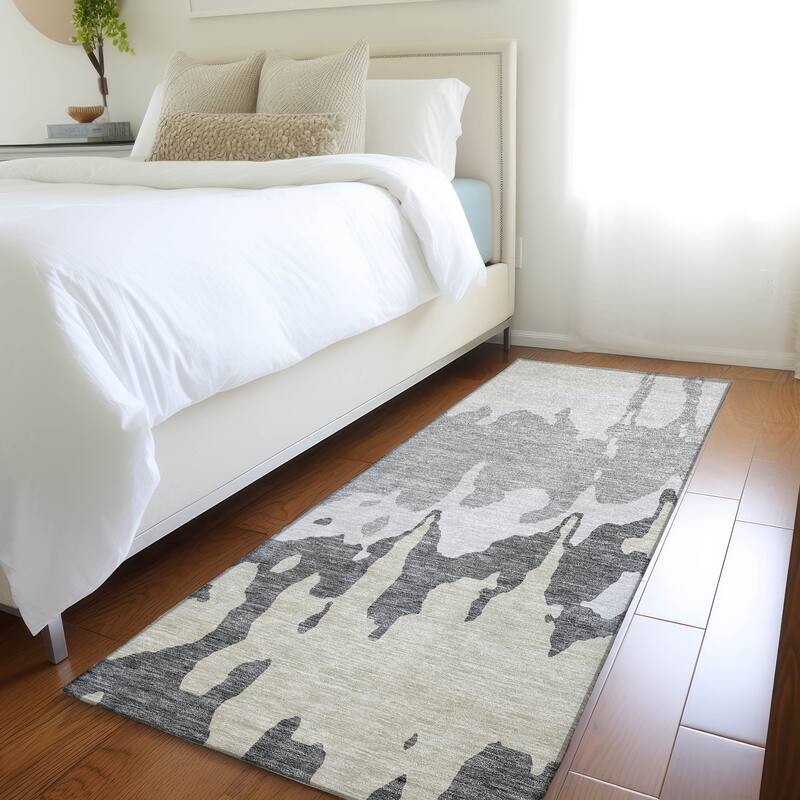 Premium Washable Super Soft Modern Drama Mayfield Rug - Gray - 2'3" x 7'6"