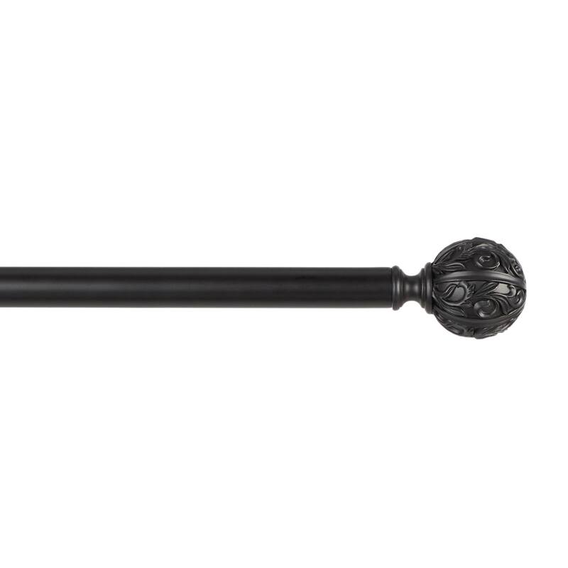 ATI Home Vulcan 1" Adjustable Window Curtain Rod and Finial Set