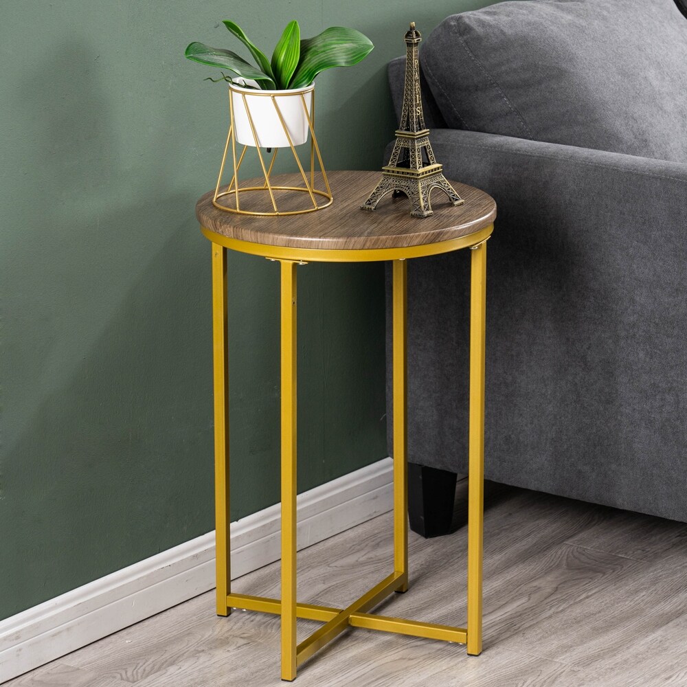 Shop Modern Round Edge Side Table Living Room End Coffee Table Set Of 2 Overstock 32274318