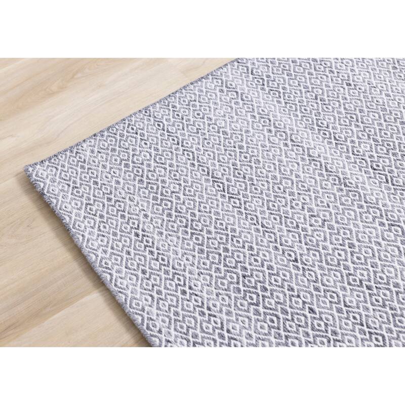 Grey Cream French Country Recycled Area Rug