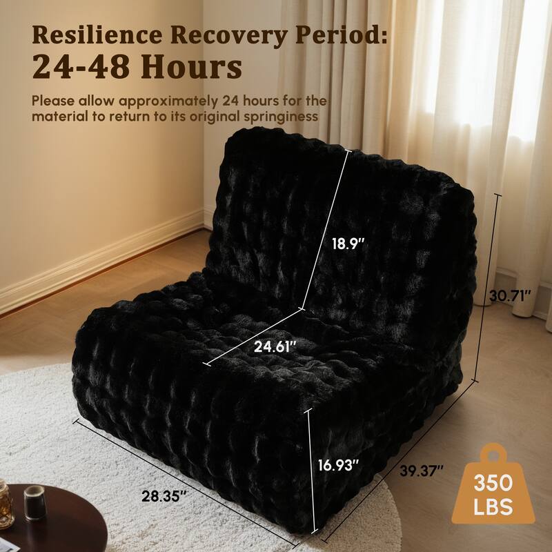 HOOOWOOO Lazy Floor Sofa Couch Corner Fireside Chair