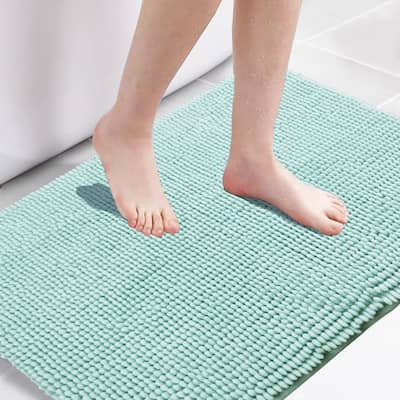 Wonderful Bath Rugs Anti-Slip Mats Soft Plush Yarn Shaggy for Living Room Bedroom (2 Piece)