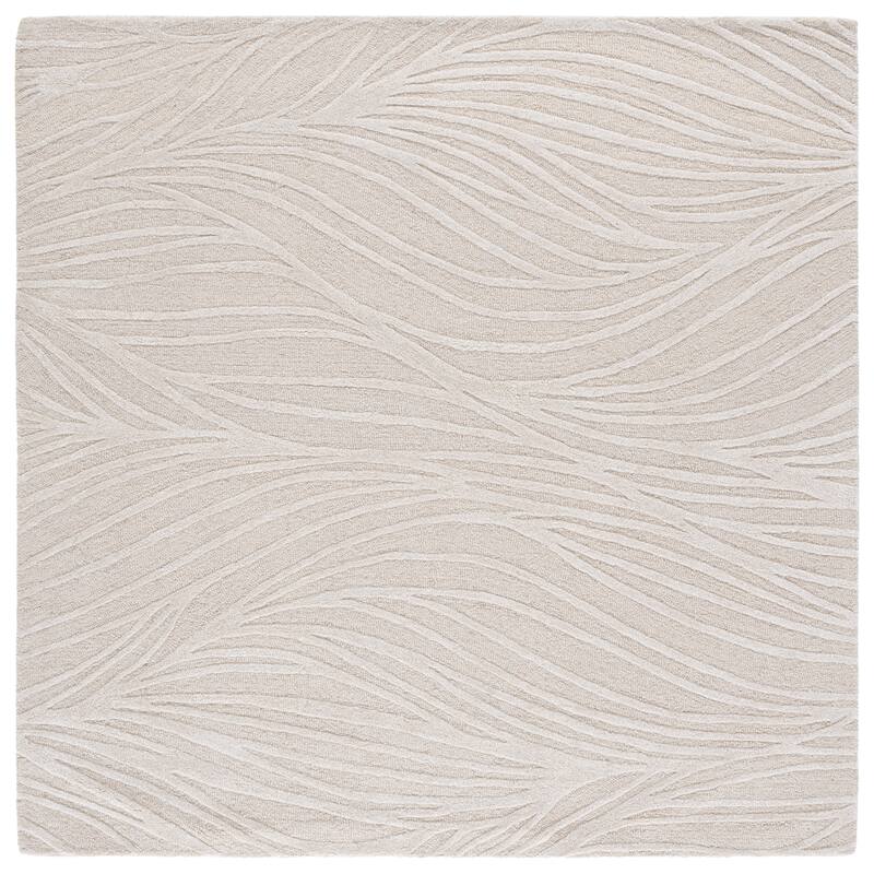 SAFAVIEH Handmade Glamour Fortunata Contemporary Wool Rug - 6' Square - Ivory