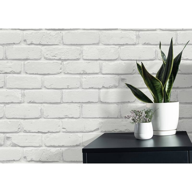 Fine Decor Alpin White Painted Brick Wallpaper