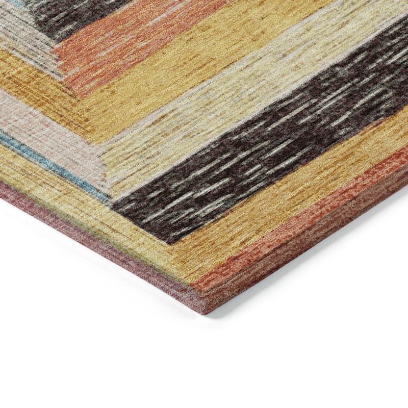 HomeRoots Geometric Transitional Rectangle Outdoor Rug