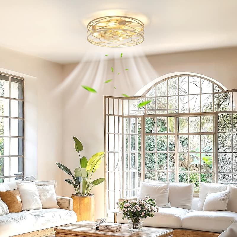 20" Farmhouse Reversible Caged Ceiling Fan - 20 Inches