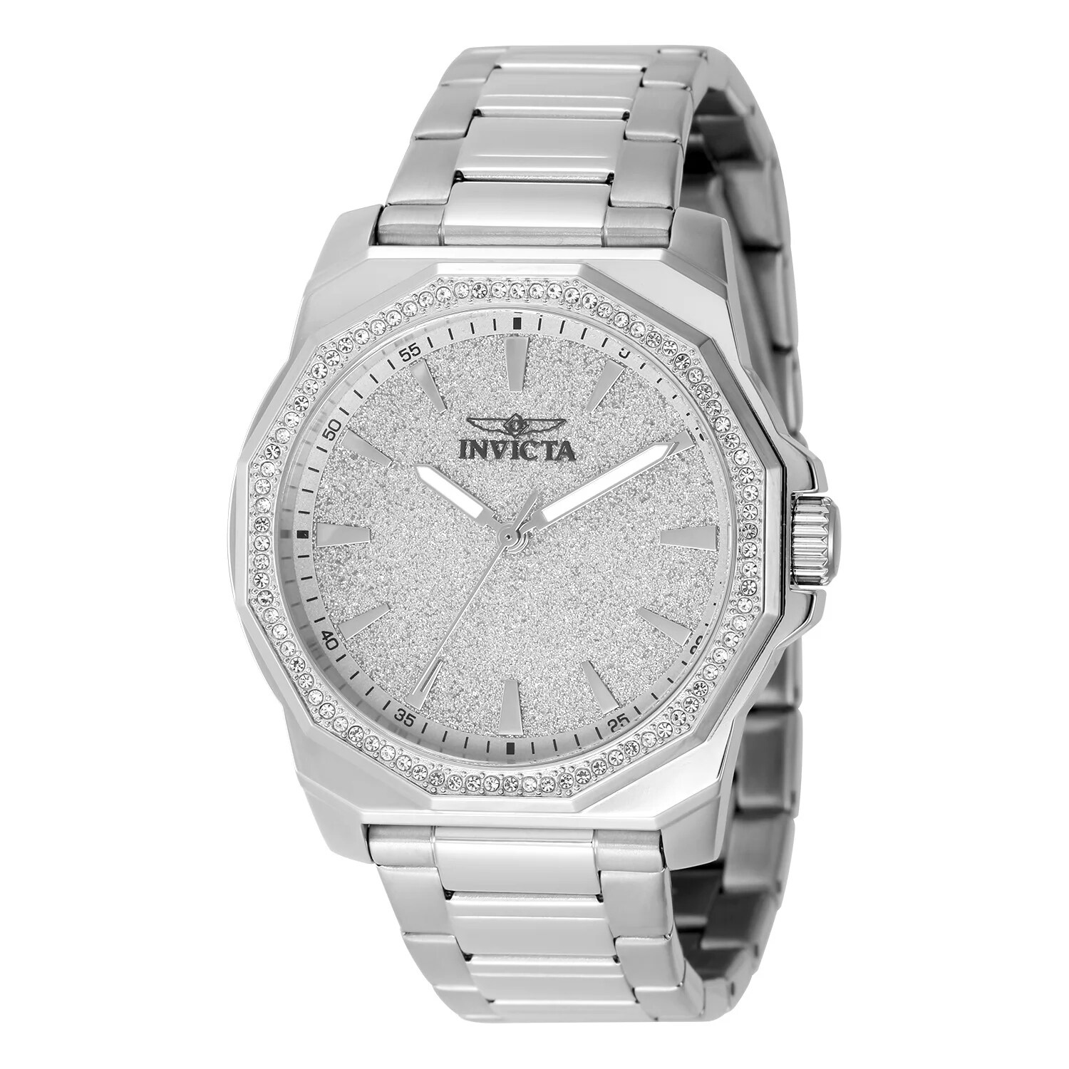 Invicta Men's 49125 Speedway Quartz 3 Hand Silver Dial Watch