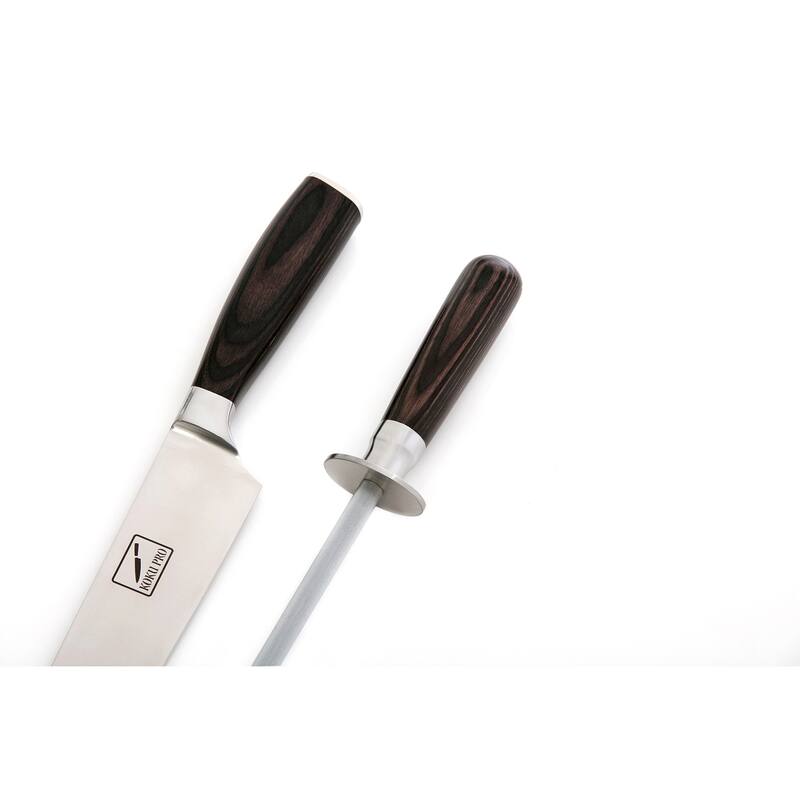Koku Pro Japanese Knife - Pro 8" Sharp Chef Knife - Kevlar Gloves - Knife Set, Medium