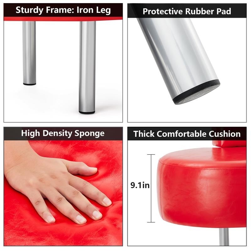 Waiting Room Benches with Backrest, PU leather