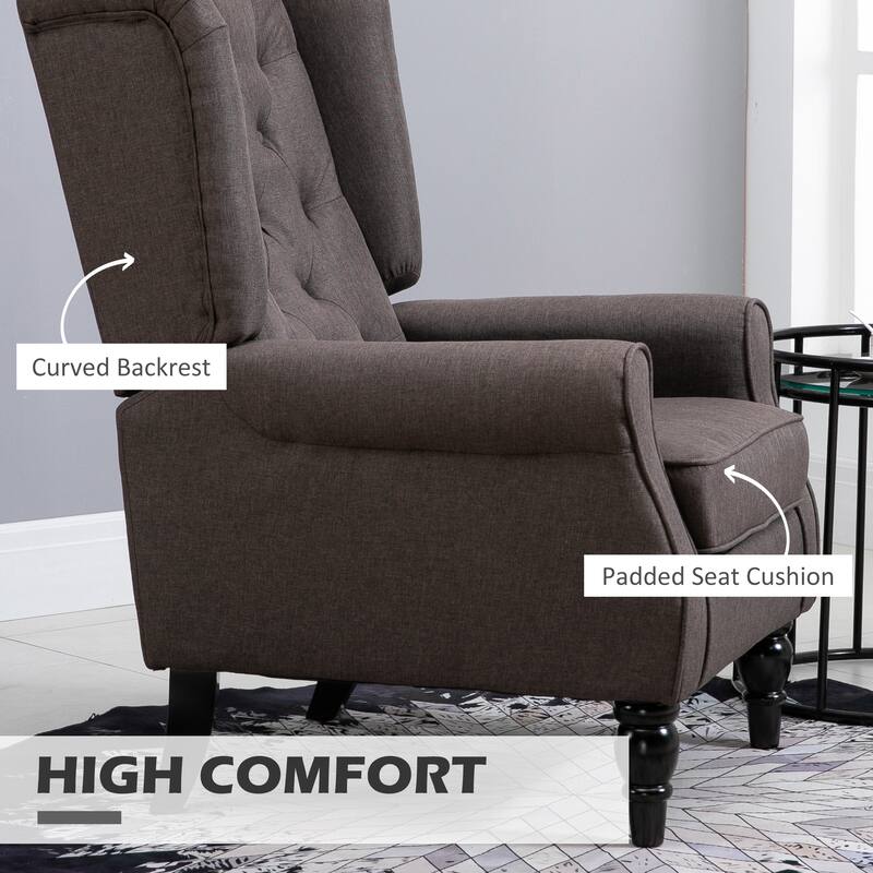 Fabric Wood Accent Chair with Diamond Tufting - 29.25"W x 33.75"D x 40.25"H
