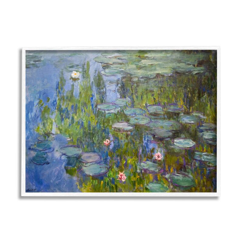 Stupell Monet Impressionist Lilly Pad Pond Painting, 11 x 14, Design By Artist Claude Monet - Multi-Color