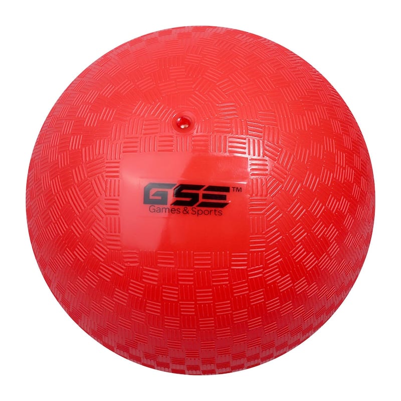GSE™ 10" Inflatable Playground Balls, Kickball, Dodge Ball, Four Square Ball. Indoor/Outdoor Kids Toy Balls - Red