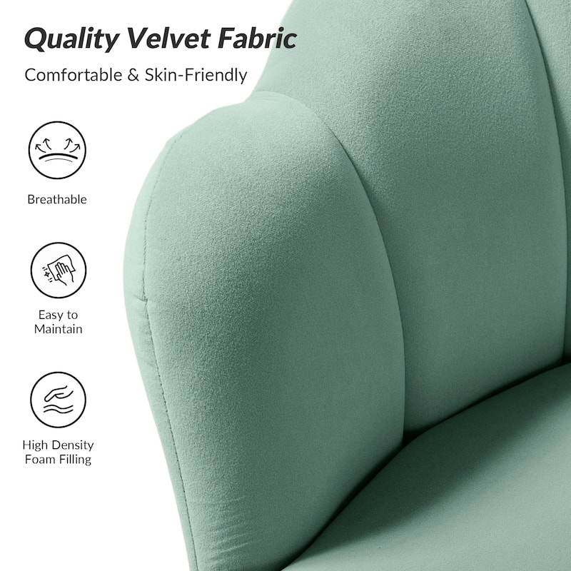 Xabier Cute Modern Upholstered Barrel Chair Accent Chair with Tufted Back by HULALA HOME
