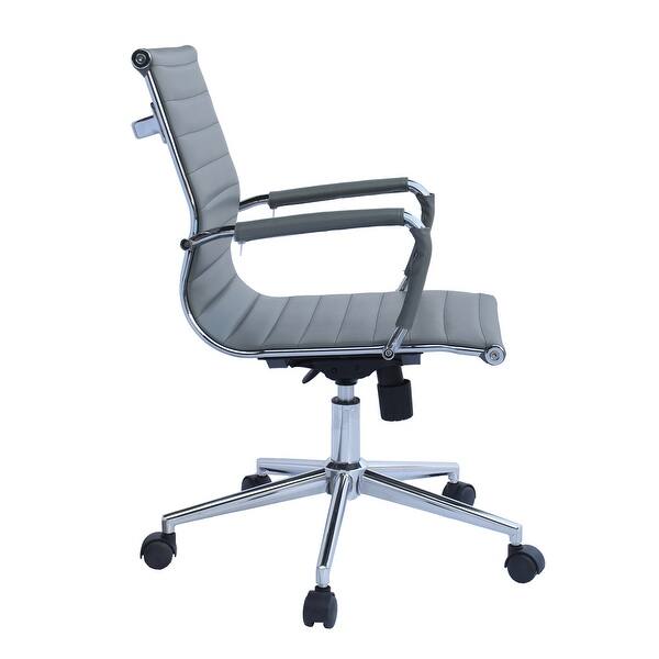 Shop Black Friday Deals On Mid Century Office Chair With Wheels Ergonomic Executive Pu Leather Arm Rest Tilt Adjustable Height Swivel Task Computer Gray On Sale Overstock 26234319