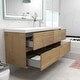 preview thumbnail 11 of 39, Selina 60" Wall Mounted Vanity with Single Sink on the Right
