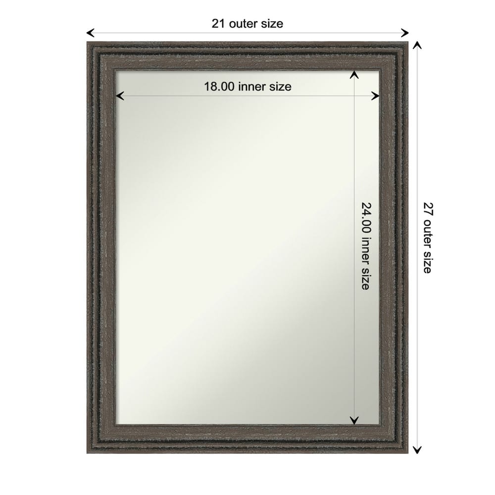 Upcycled Non-Beveled Wood Framed Bathroom Vanity Wall Mirror