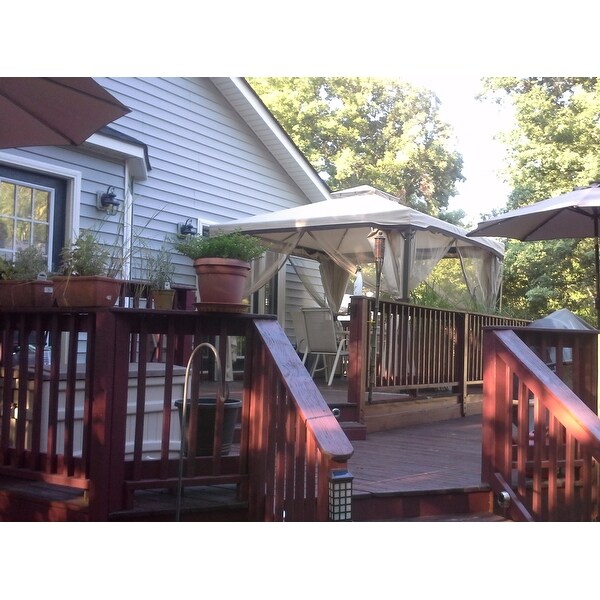 Skyline Fabric Gazebo By Christopher Knight Home On Skyline Fabric Gazebo By Christopher Knight Home On Free Shipping Today 8883593