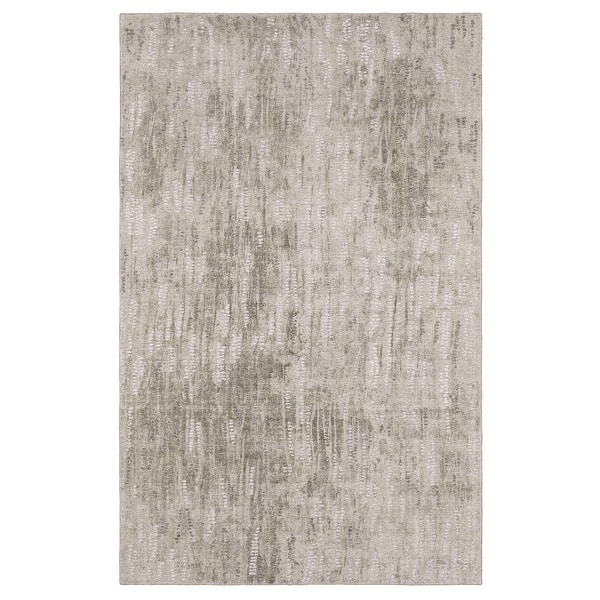 slide 2 of 10, Cameryn Textural Distressed Abstract Beige/ Brown Area Rug 10' x 14'