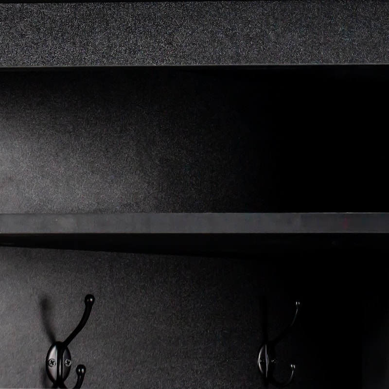 Minimalist Corner Hall Tree with Shoe Bench & 4 Hooks - Versatile Entryway Coat Rack & Adjustable Shelf Cabinet