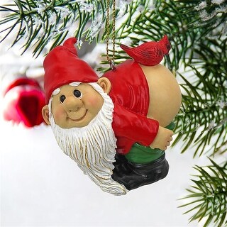 Design Toscano 'Loonie Moonie Gnome' Christmas Ornament