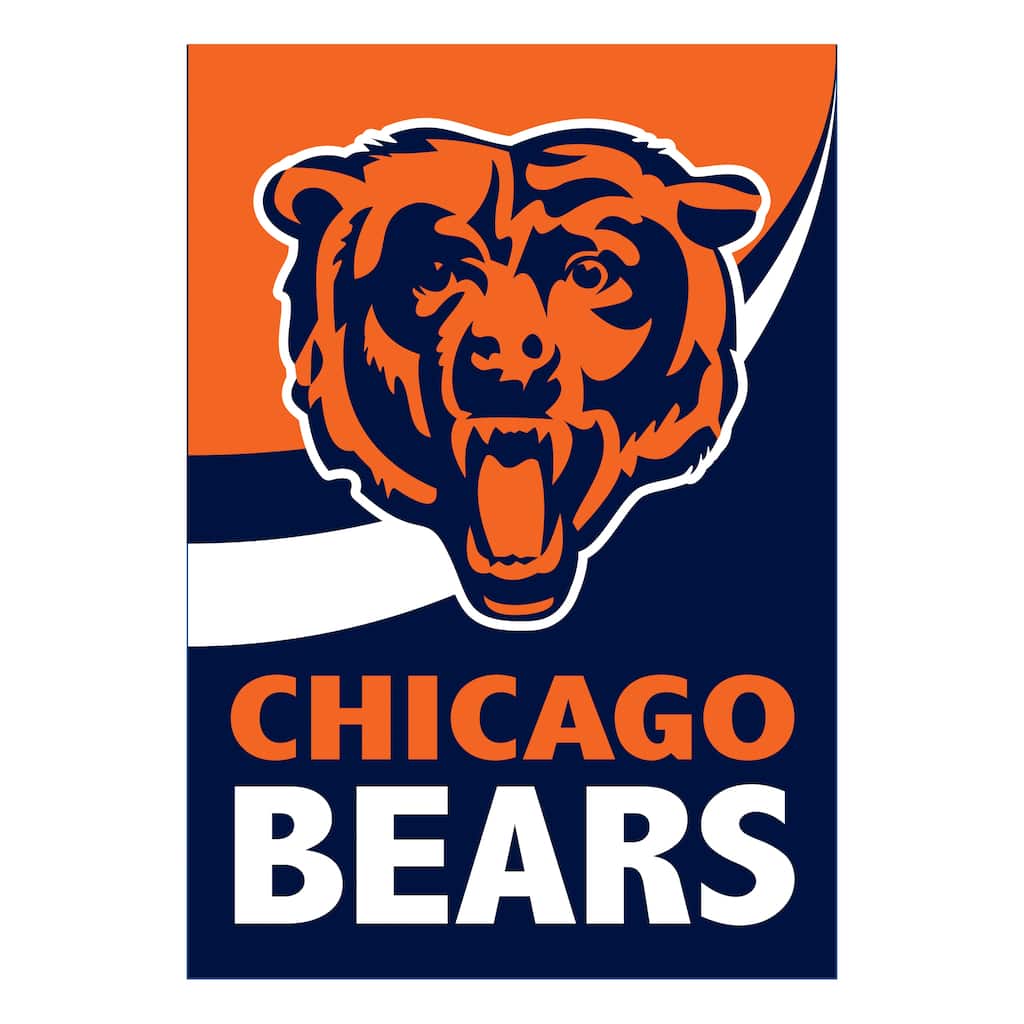 Chicago Bears Burlap Flag Garden Size