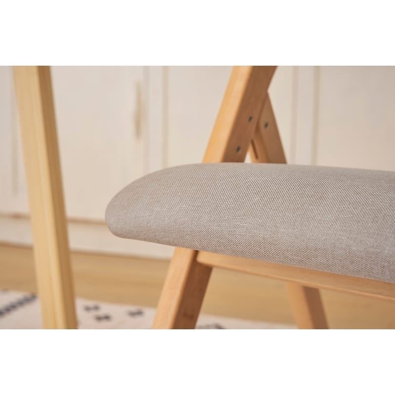 2 Pack Modern Folding Chairs with Padded Seat and Back, Wooden Dining Chairs Extra Chair for Living Room Office Wedding Party