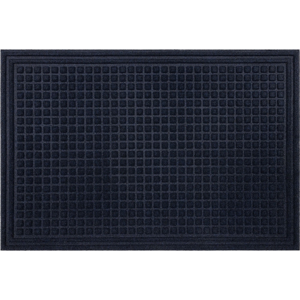 Mohawk Home Waffle Grid Impression Indoor/Outdoor Recycled Rubber All Weather Utility Doormat