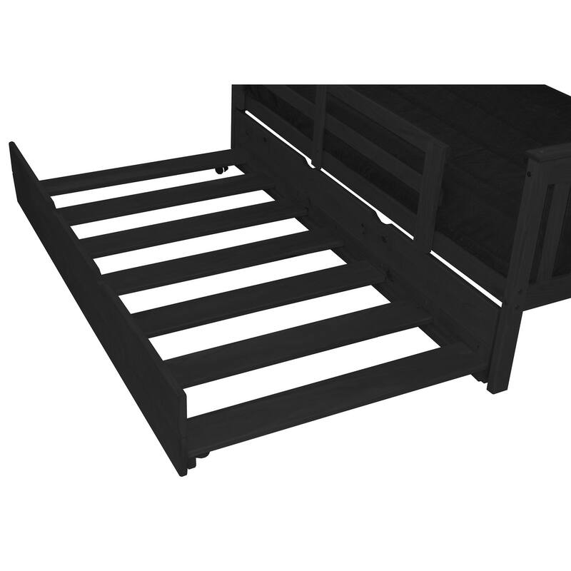 Pine Twin Trundle Unit - Black
