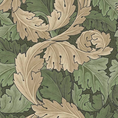 William Morris Acanthus Green Wallpaper