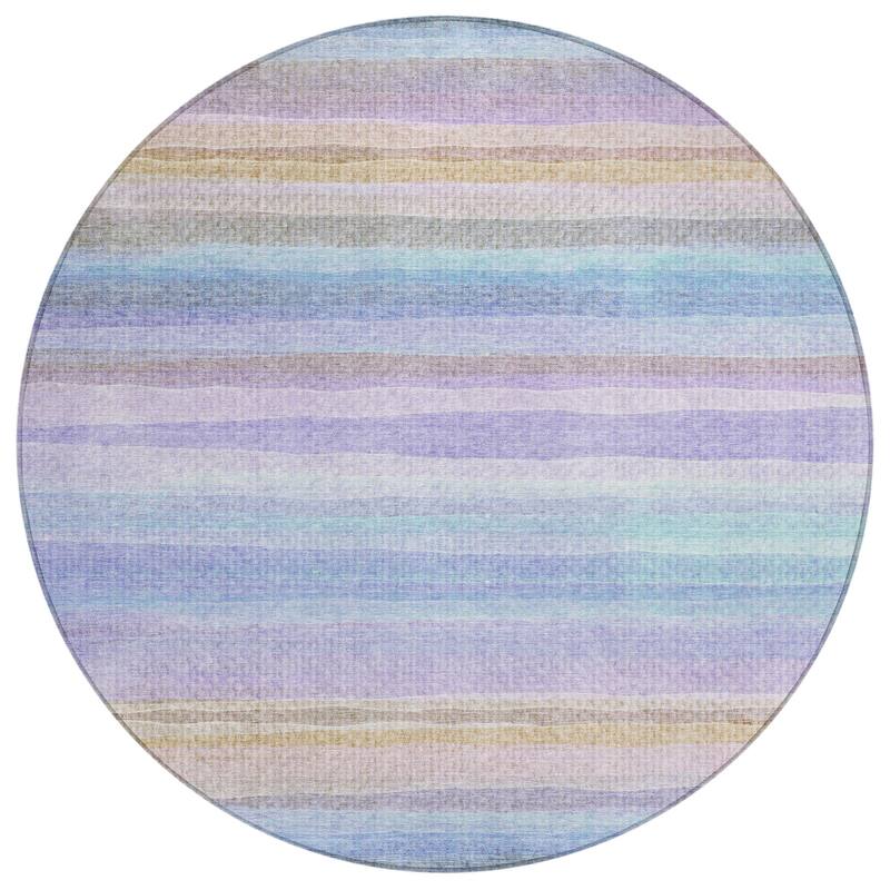 HomeRoots Striped Transitional Rectangle Outdoor Rug