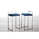 preview thumbnail 101 of 107, Lumisource Stackable Counter Stool with Camel Faux Leather - Set of 2 - 16"Lx17.5"Wx31"H
