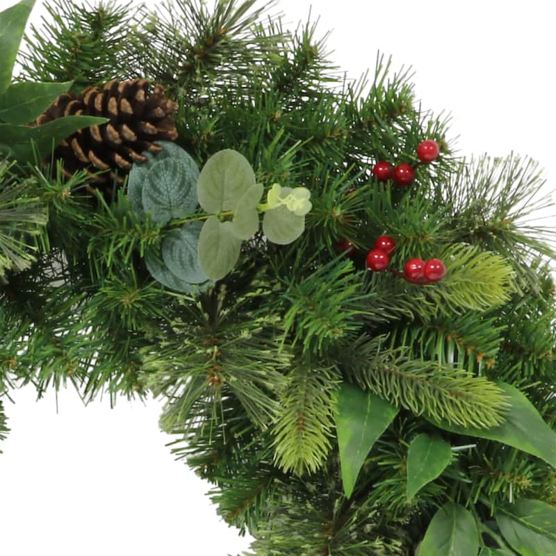 Puleo International 24" Decorated Christmas Wreath - Green