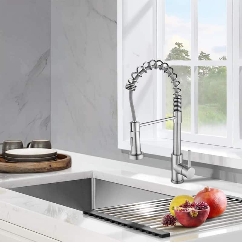 Topcraft Pulldown Spray Single Handle Kitchen Faucet