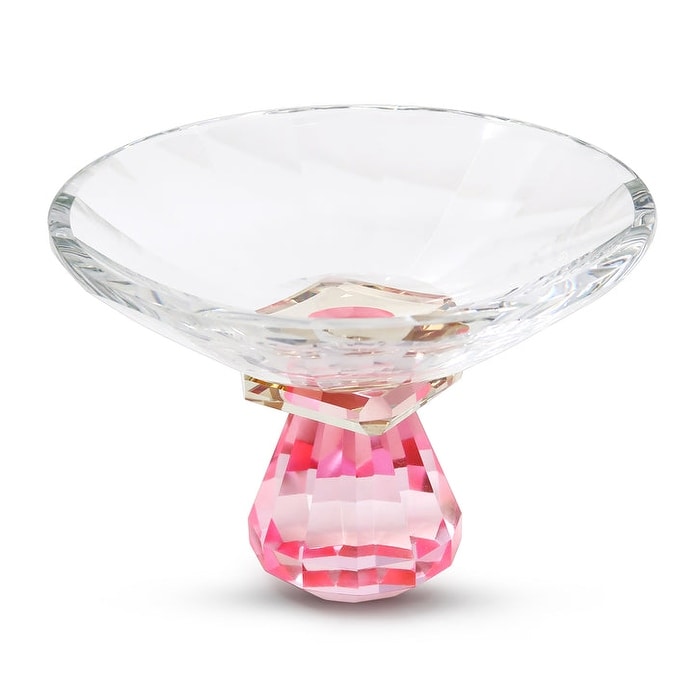 Crystal Candy Bowl with Pink and Orange Base