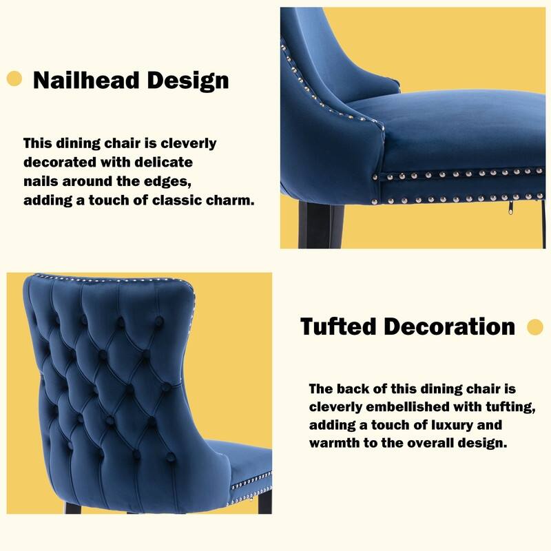 Upholstered Wing Back Dining Chair (Set of 6)