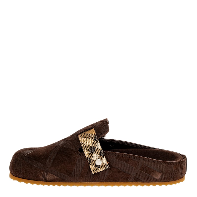 Burberry Check Suede Urchin Clogs