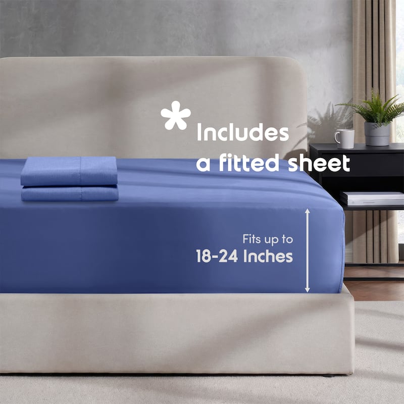 Emperyan Duvet Cover With Fitted Sheet Soft Double Brushed Bedding Set