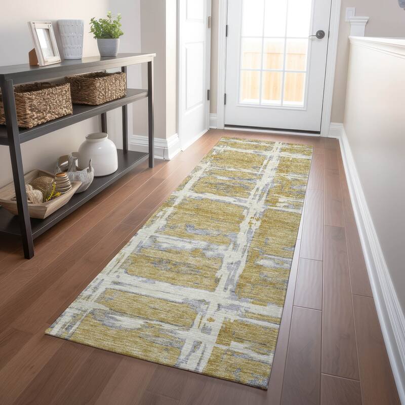Premium Washable Super Soft Transitional Mayfield Rug - Gold - 2' 3" x 7' 6" - Runner