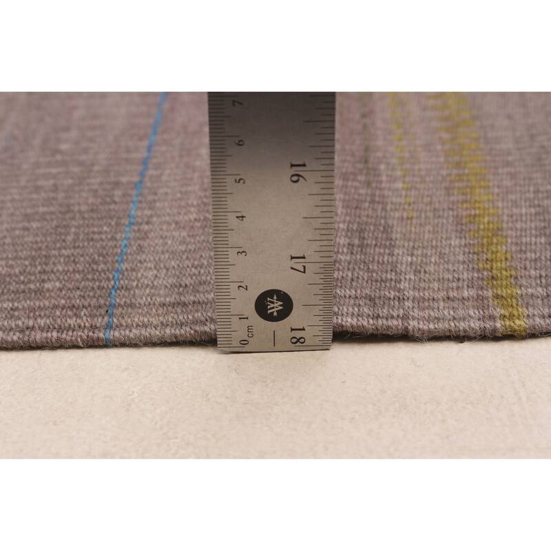 ECARPETGALLERY Flat-Weave Ankara FW Grey Wool Kilim - 9'10 x 12'10