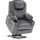 preview thumbnail 21 of 59, Mcombo Electric Power Lift Recliner Fabric Chair with Massage Heat