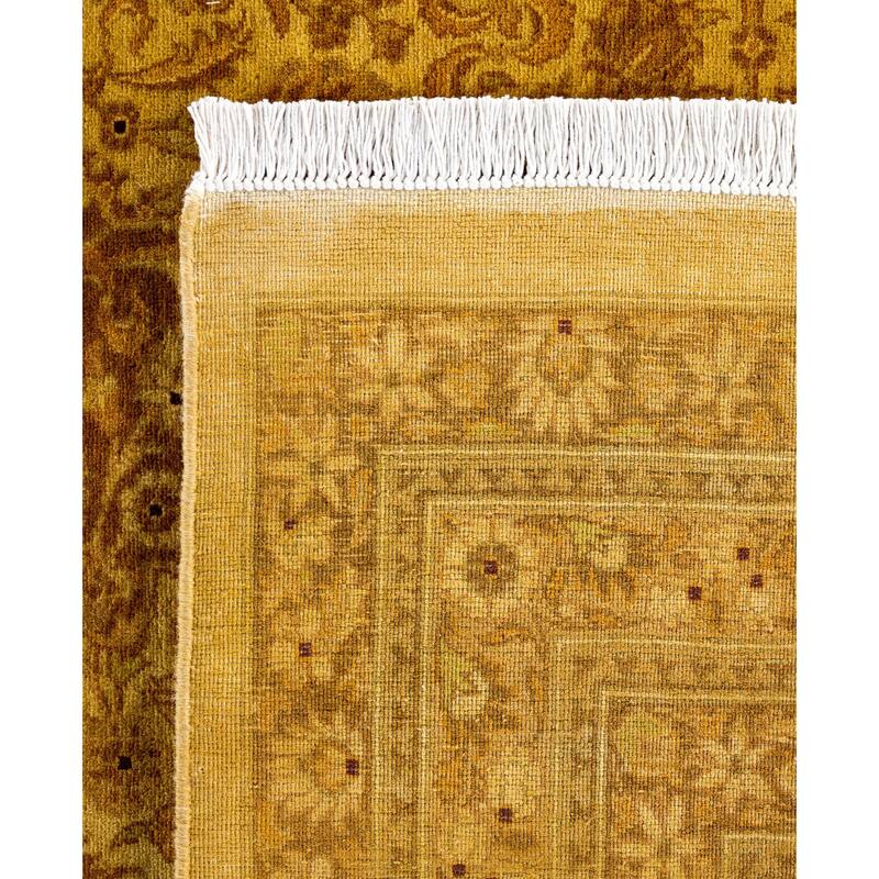 Overdyed One-of-a-Kind Hand-Knotted Area Rug - Yellow - 8' 1" x 10' 5"
